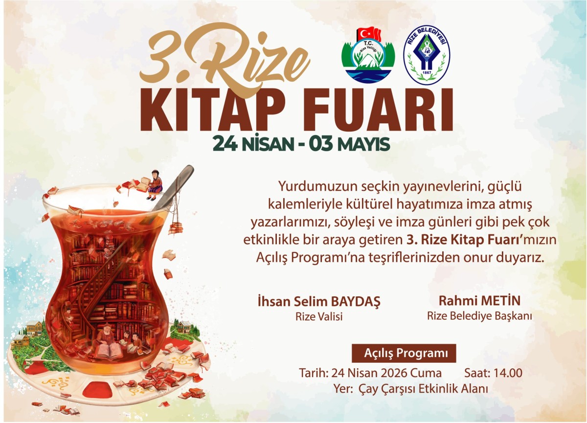 3. Rize Kitap Fuarı Başlıyor