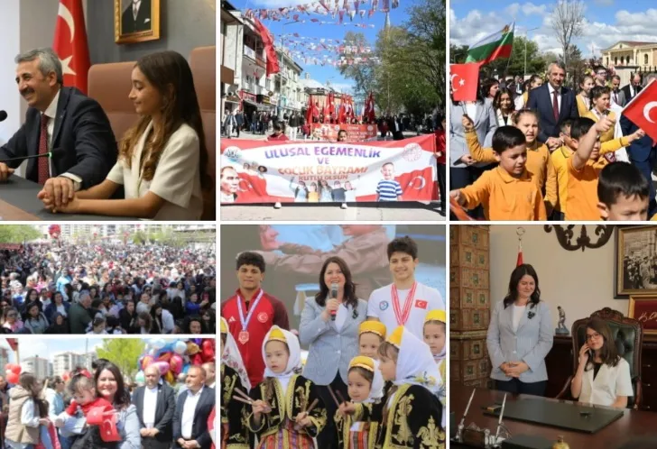 EDİRNE’DE 23 NİSAN’DA İKİ AYRI KUTLAMA  ÇOCUKLAR ORTAK, PROGRAMLAR FARKLI