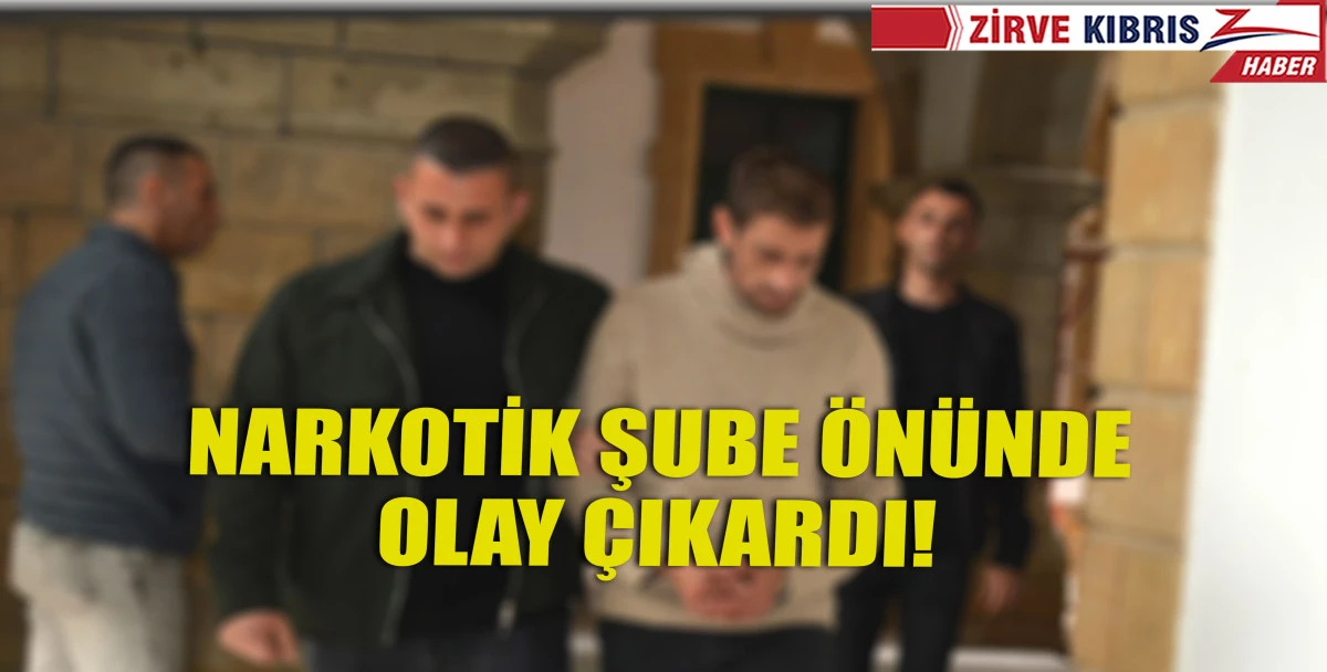Lefkoşa Narkotik şube parkında olay çıkaran zanlı mahkeme önündeydi