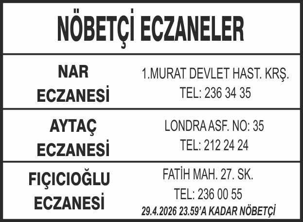 Nöbetçi Eczaneler