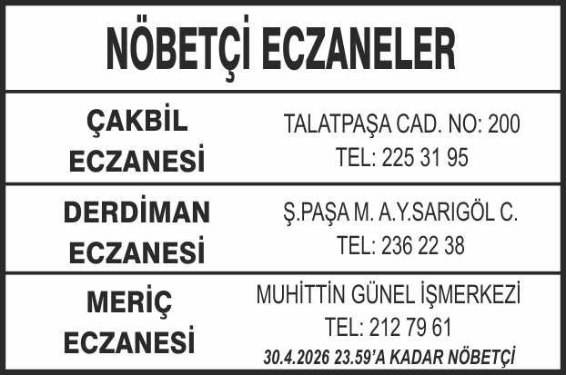 Nöbetçi Eczaneler