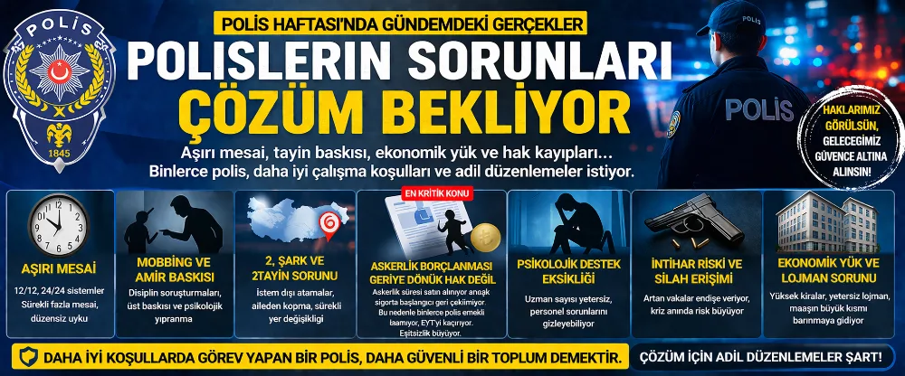 POLİS HAFTASI’NDA SESSİZ ÇIĞLIK:POLİSLERİN ÇÖZÜM BEKLEYEN SORUNLARI