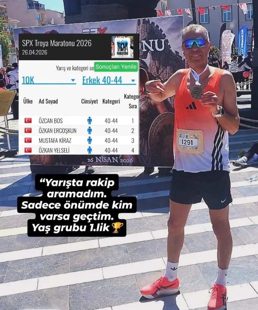 TROYA’DA ZİRVE EDİRNE'NİN: ÖZCAN BOS YAŞ GRUBUNDA BİRİNCİ 