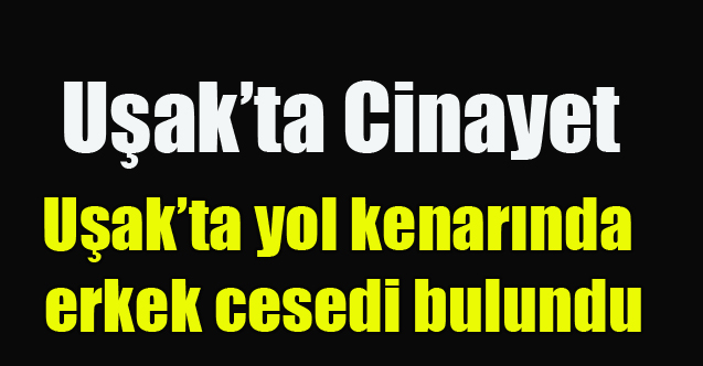 UŞAK'TA YOL KENARINDA ERKEK CESEDİ BULUNDU