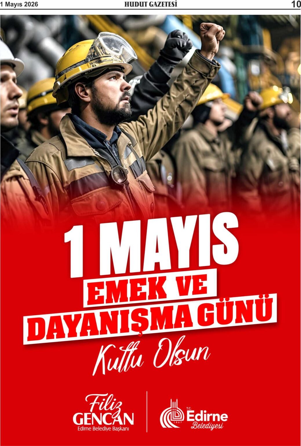 1 Mayıs 2026 Cuma Hudut Gazetesi