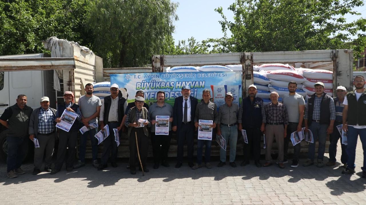 Başkan Çerçioğlu'ndan Didim'de küçük üreticilere yem desteği