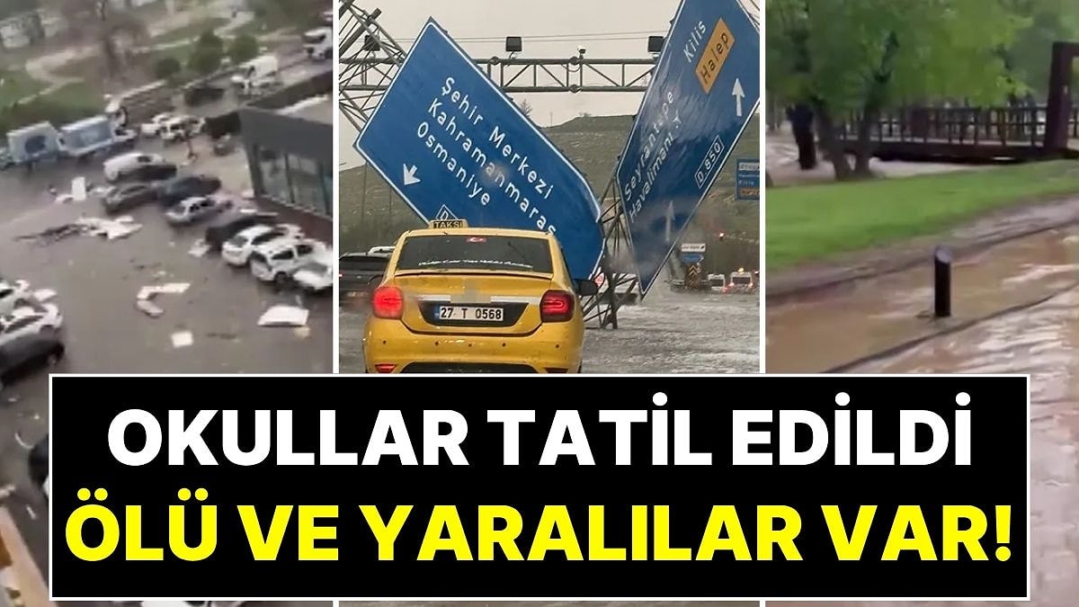 Gaziantep ve Şanlıurfa’da Süper Hücre Kabusu: 1 Kişi Hayatını Kaybetti, Okullar Tatil Edildi
