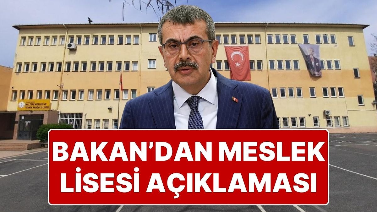 Milli Eğitim Bakanı Yusuf Tekin'den Meslek Lisesi Açıklaması: "Yönelim Sürekli Artıyor"