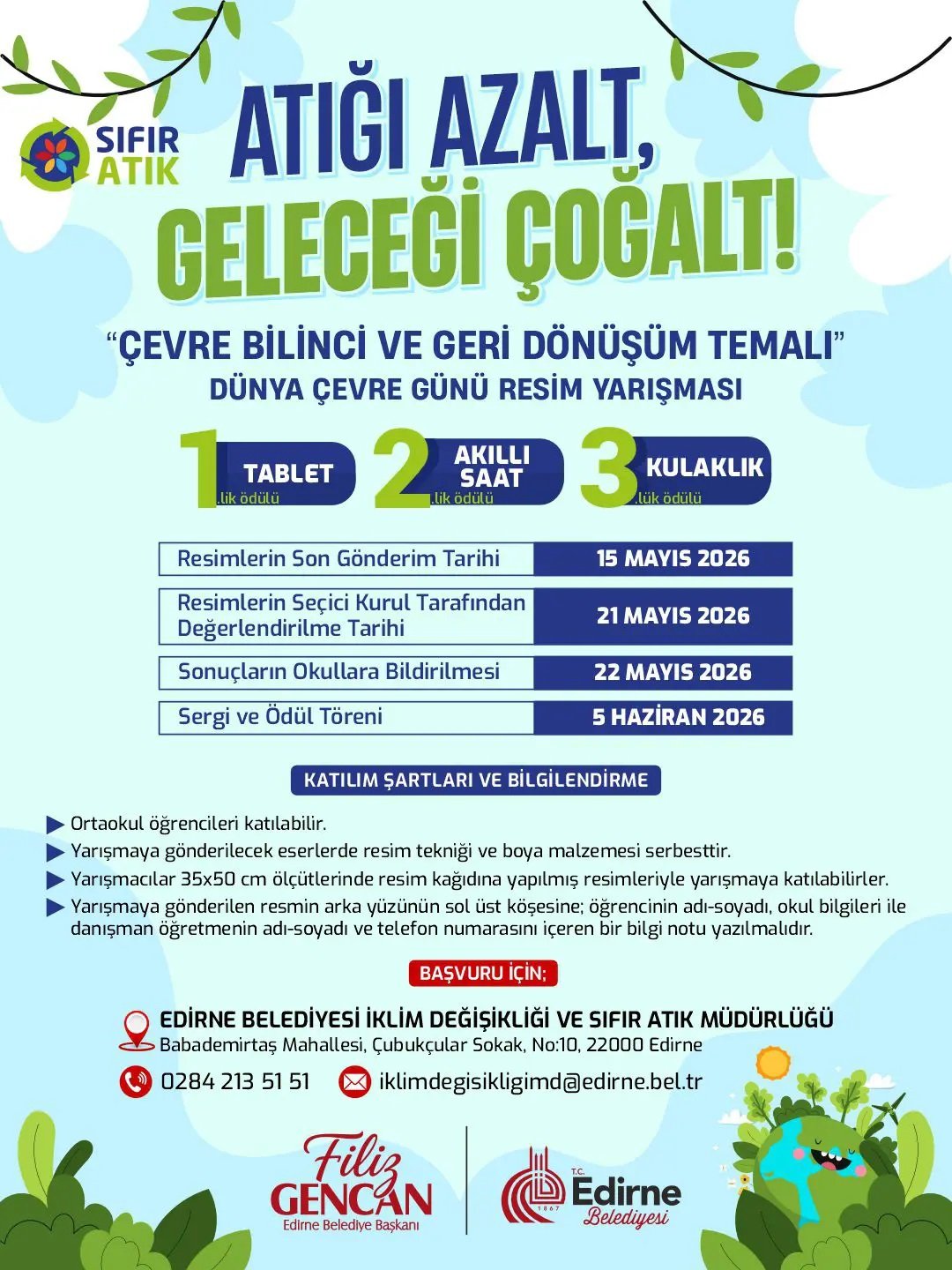 Ortaokullulara resim yarışması