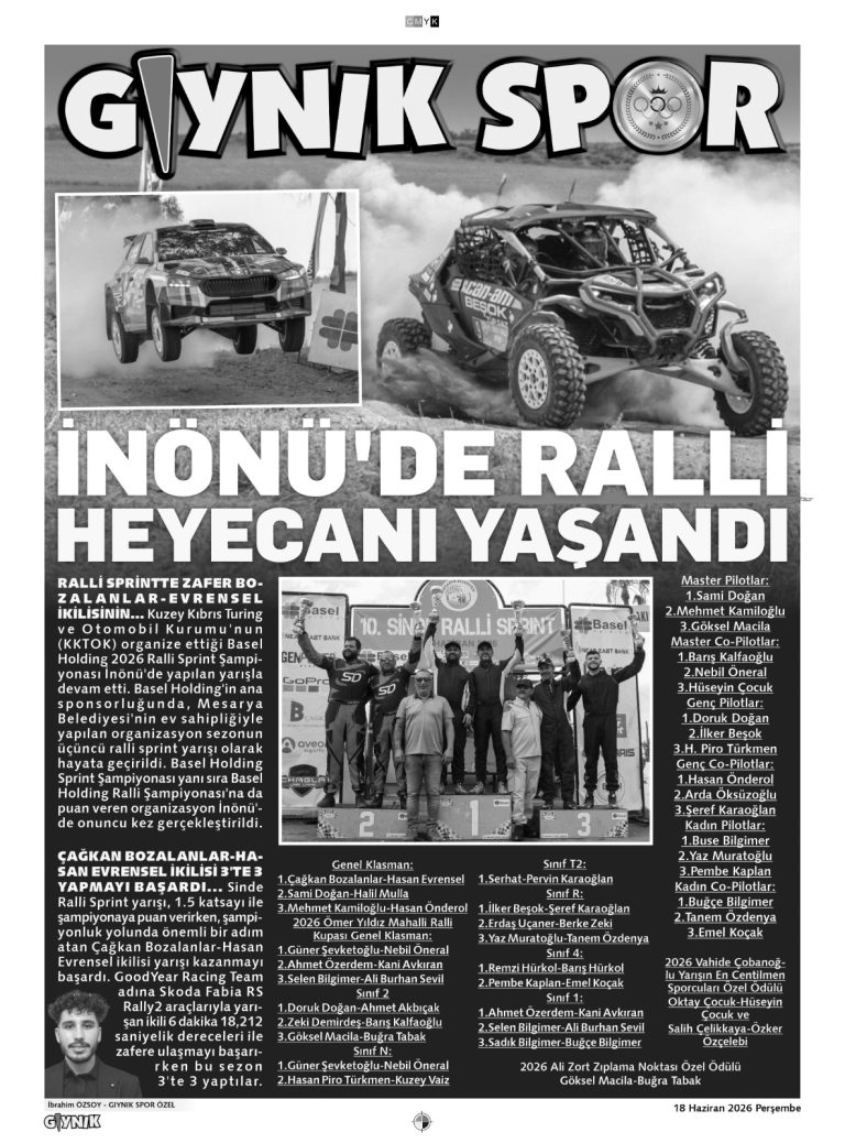 18 Haziran 2026 Gıynık Medya Manşetleri