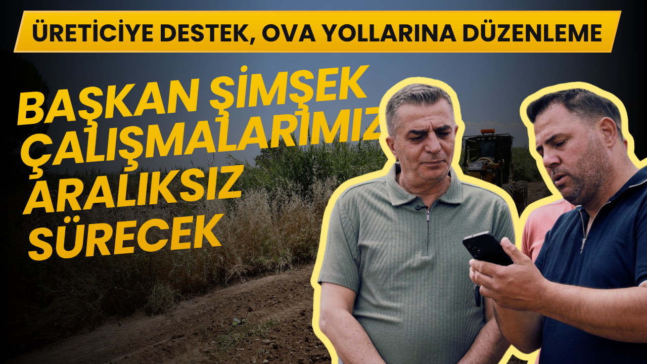 Başkan Şimşek Ova Yollarındaki Çalışmaları Sahada İnceledi