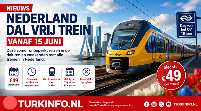 Nederland Dal Vrij Trein vanaf 15 juni: onbeperkt reizen voor €49 per maand