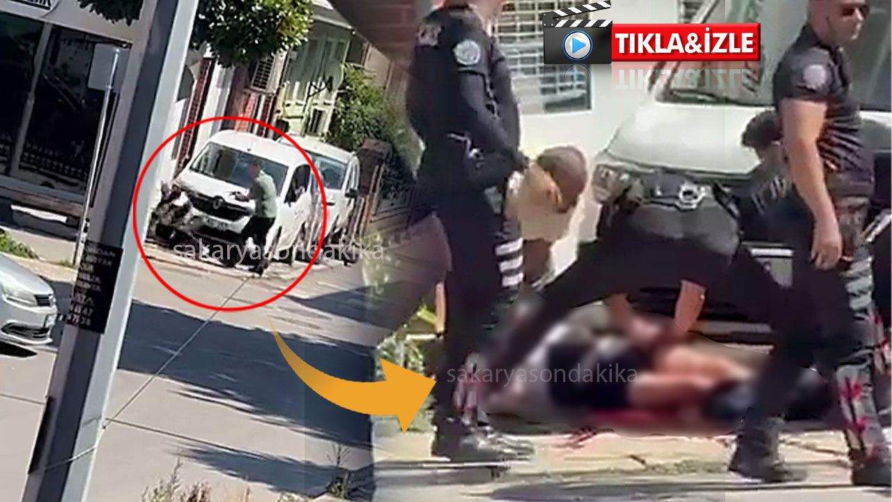 SON DAKİKA: Sakarya'da çarşının göbeğinde dehşet anı kamerada...Silahla vurdu