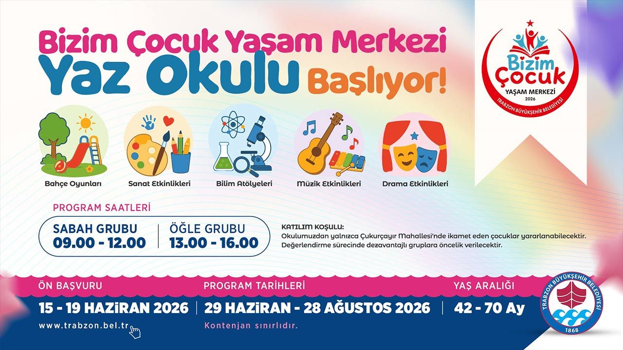 Trabzon Büyükşehir Belediyesi Yaz Okulu Başlıyor!