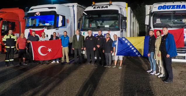 Türkiye'den Bosna Hersek'e gönderilen yardım tırları afet bölgesine ulaştı