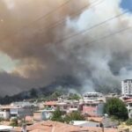 Balıkesir’de orman yangını. Alevler yerleşim yerine yaklaştı