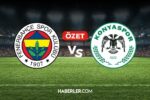 Fenerbahçe Konyaspor maç özeti ve golleri! (ÖZET) Fenerbahçe Konyaspor kaç kaç bitti, golleri kim attı?