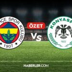 Fenerbahçe Konyaspor maç özeti ve golleri! (ÖZET) Fenerbahçe Konyaspor kaç kaç bitti, golleri kim attı?