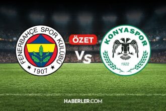 Fenerbahçe Konyaspor maç özeti ve golleri! (ÖZET) Fenerbahçe Konyaspor kaç kaç bitti, golleri kim attı?