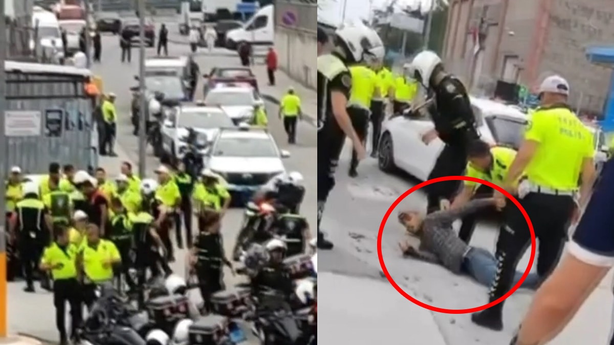 İstanbul’da hareketli anlar! Polise bıçakla saldırdı, böyle etkisiz hale getirildi