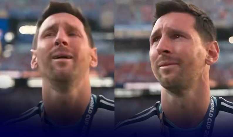 Maç bitti Messi hüngür hüngür ağladı