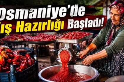Osmaniye’de Salçalık Biber Mesaisi Başladı